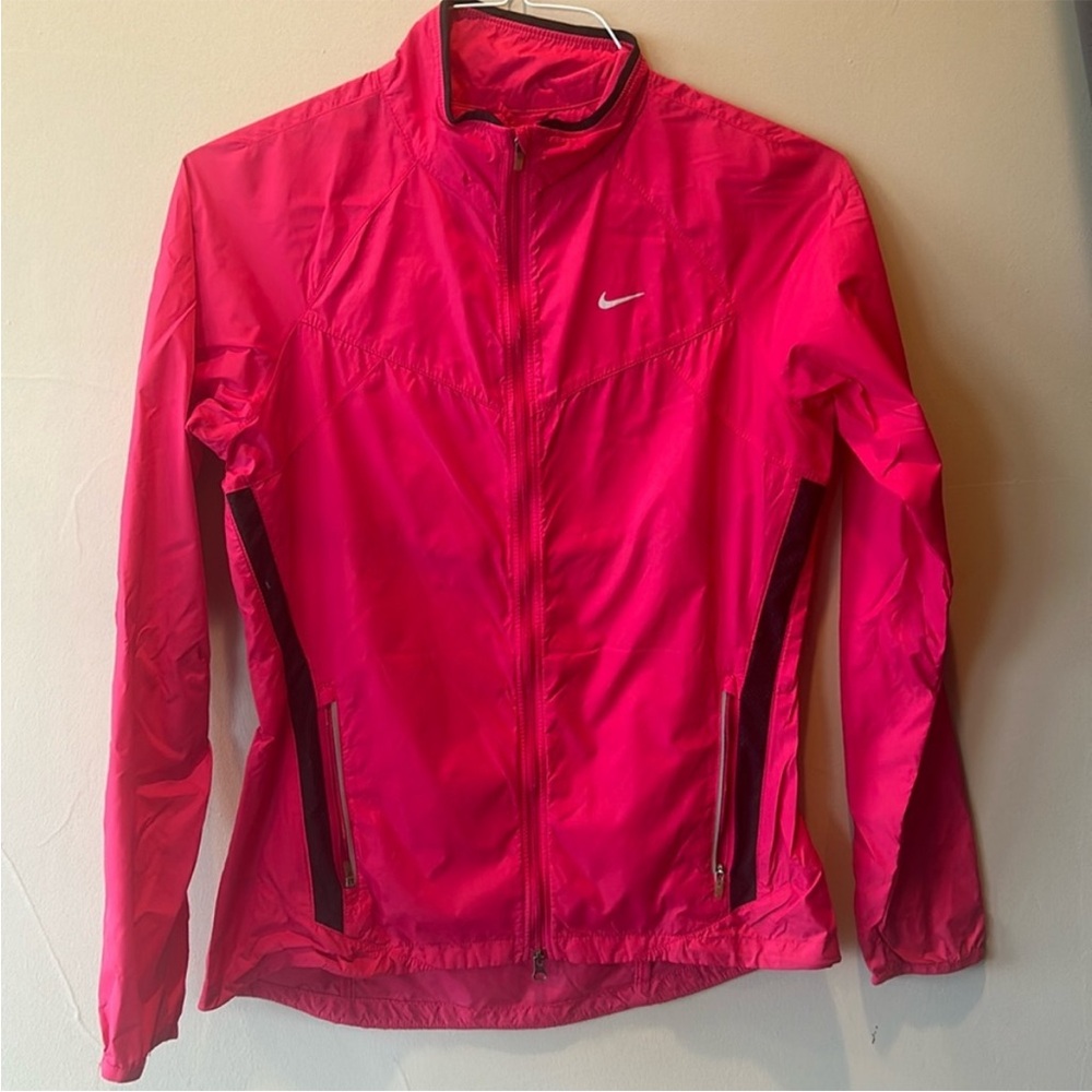 NIKE pink running jacket size small